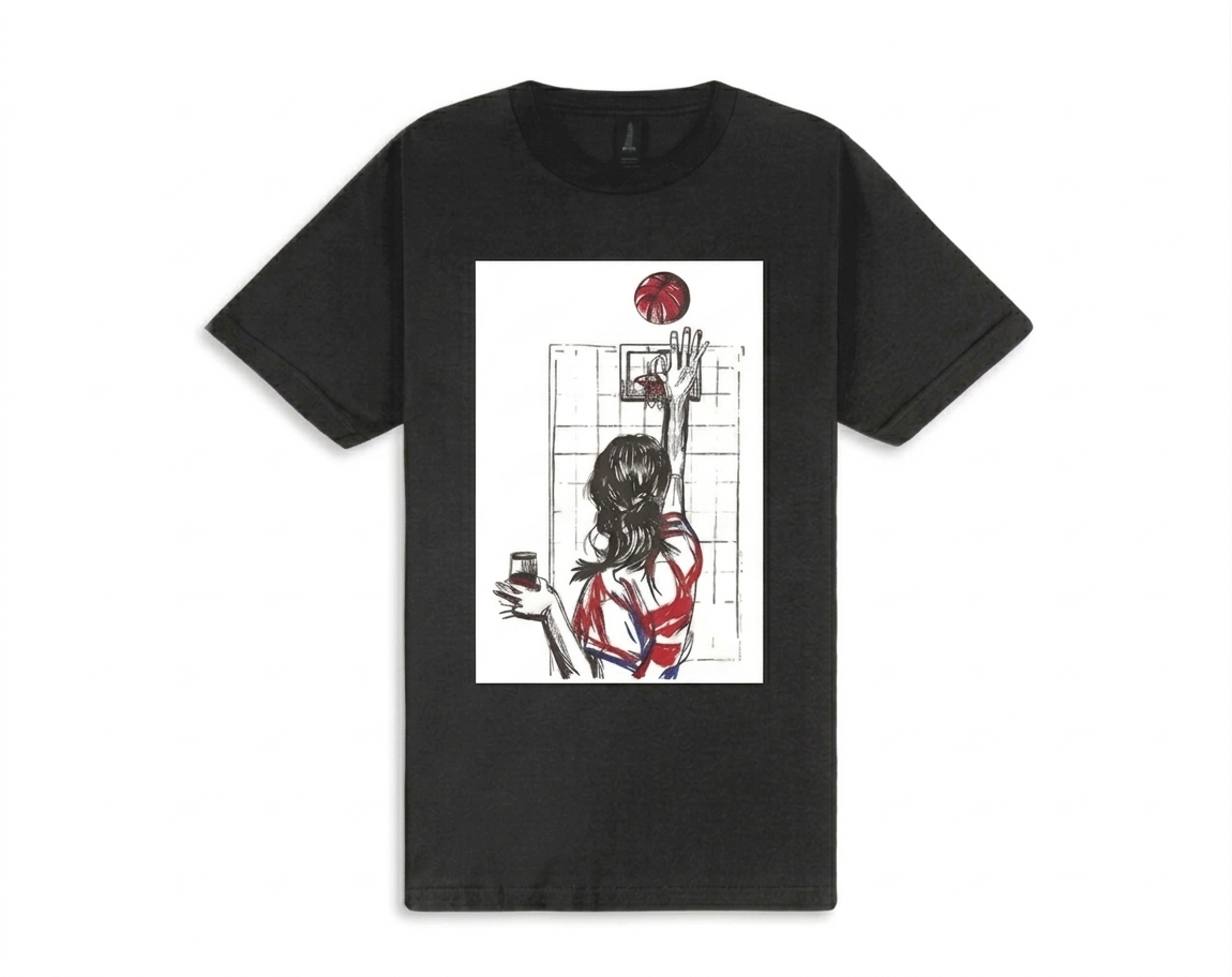 basket-front-games T-shirt Black Basket - Image 1