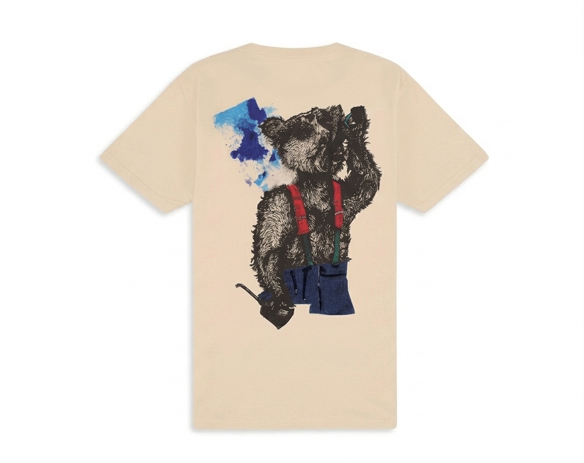 bear-tshirt T-shirt Beige Bear - Image 1